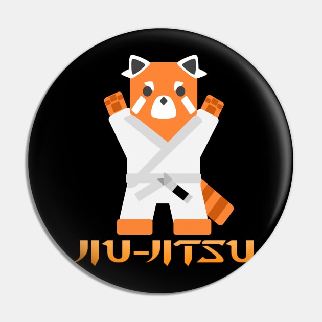 Jiu-Jitsu Red Panda -White Belt- Pin by TheConcernedPanda