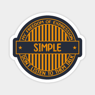 Simple - Freedom of expression badge Magnet