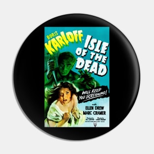 Digitally Restored Isle of The Dead Vintage Horror Film Print Pin