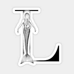 Mermaid Monogram L Magnet