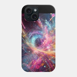 Multicolor digital art: an explosion of creativity. Phone Case