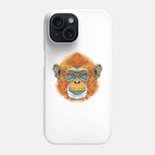 Specs Appeal in the Jungle: The Golden Glam Monkey! Phone Case