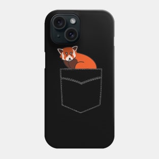 Red panda in pocket Phone Case