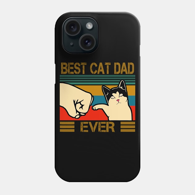 Vintage Best Cat Dad Ever Funny Gift Idea Phone Case by karascom