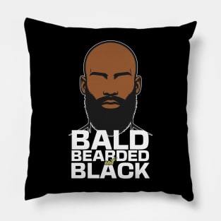 Bald Black and Bearded African American Man Pillow