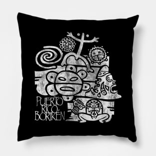 Taino Symbols, Grunge Design Pillow