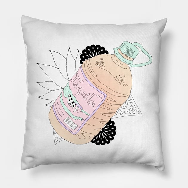 Tequila bottle Pillow by keeplooping