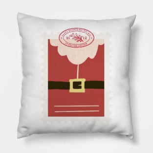 Vintage Stamp: Approved Santa Suit Pillow