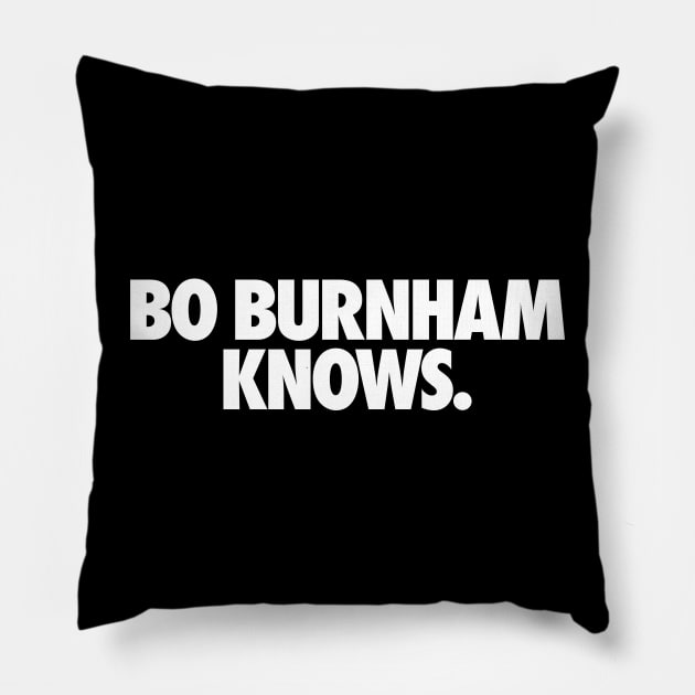 Bo Burnham Knows Pillow by JJFDesigns