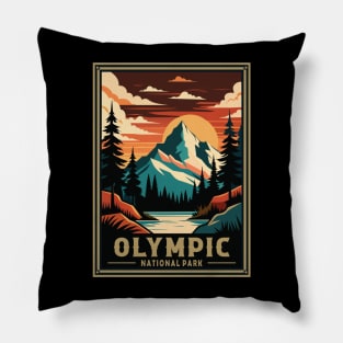 Retro Olympic National Park Pillow