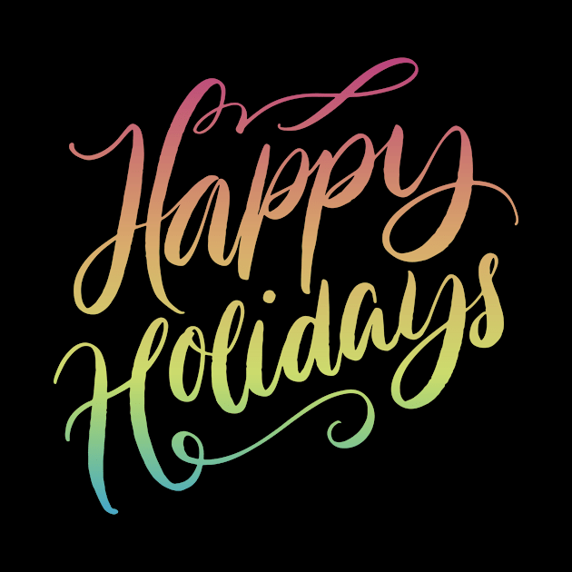 Happy Holidays Hand Lettering by PallKris