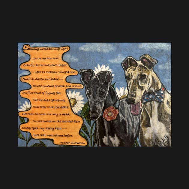 Greyhound Pal Poets by Artladyjen