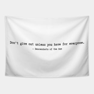 Descendants of the Sun Quotes Tapestry