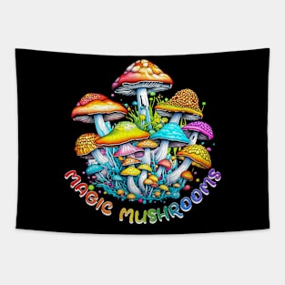 Magic Mushrooms - colorful Tapestry