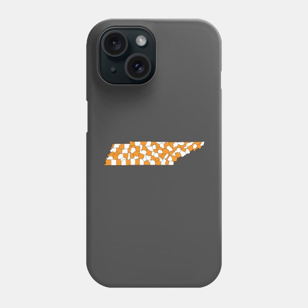 Tennessee County Checkerboard Phone Case by ilrokery