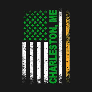 Irish American Flag CHARLESTON, ME T-Shirt