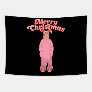 Merry Christmas - Ralphie Pink Bunny Costume - Funny Graphic Tapestry