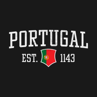 Portugal Est. 1143 - Portuguese Flag Pride Vintage T-Shirt