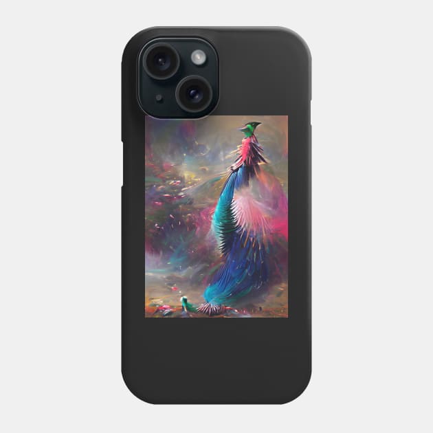 SURREAL AND STYLISH COBALT BLUE AND PINK PEACOCK Phone Case by sailorsam1805
