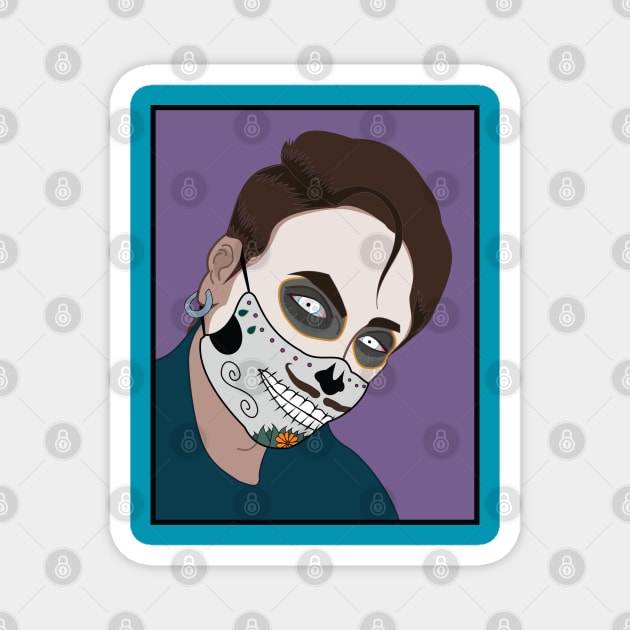 Day Of the Dead - (androgynous masking) Magnet by THIRTY16Designs