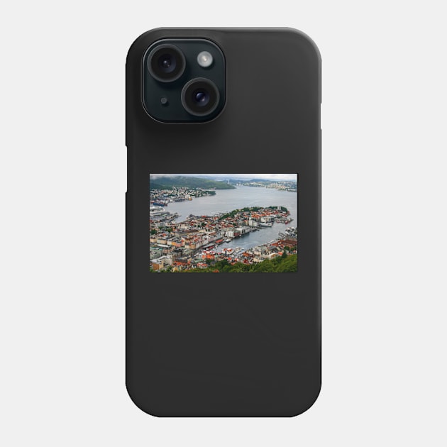 Bergen from Above Phone Case by neilgrainger