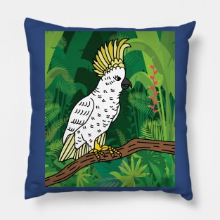 Colorful Cockatoo Bird Parrot Pillow