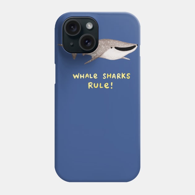 Whale Sharks Rule! Phone Case by Sophie Corrigan