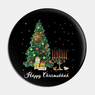 Happy Chrismukkah Funny Hanukkah and Christmas Pin