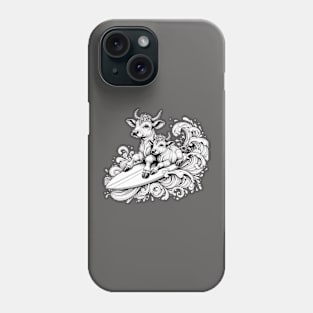 Vintage Taurus Surfers: Unique Taurus Zodiac Sign Gift for Birthdays and Mother's Day, Father's Day Phone Case