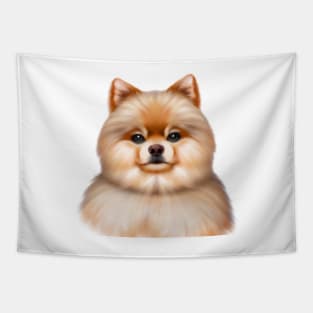 Cute Pomeranian Drawing Tapestry