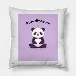 Kawaii Cute Yoga Meditating Panda Pillow