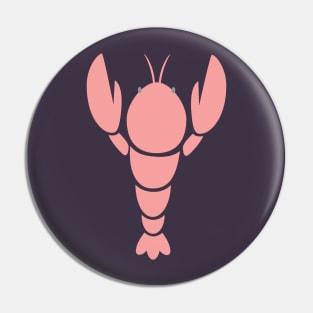 Coral Pink Lobster Pin