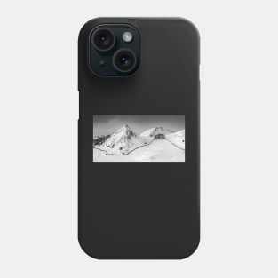 Winter Peaks with Stone Wall and Trees Phone Case