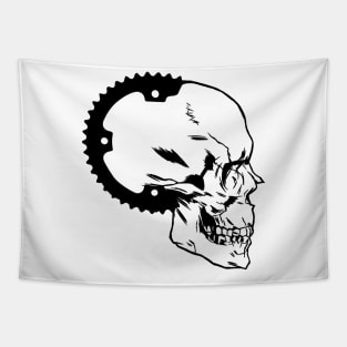 Downhill Mountainbike Skull MTB Mountainbiker Gift Tapestry