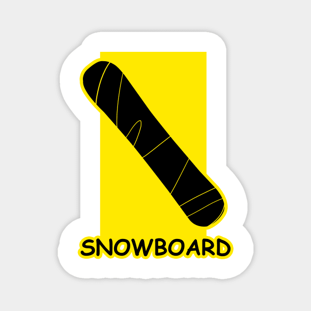 snowboarding Magnet by vanpaul54