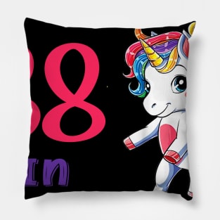 I Turned 38 in quarantine Cute Unicorn Pillow