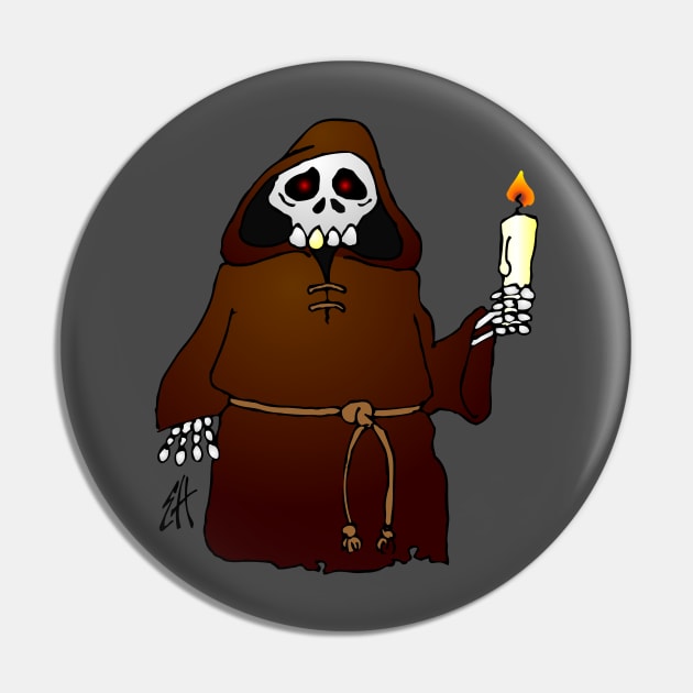 Skeleton monk Pin by Cardvibes