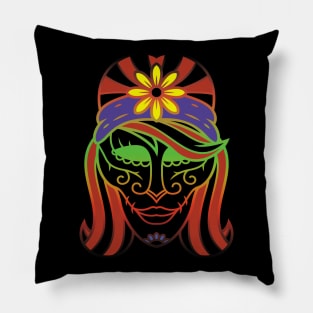 Sugar Skull - Day of The Dead Halloween Design Pillow