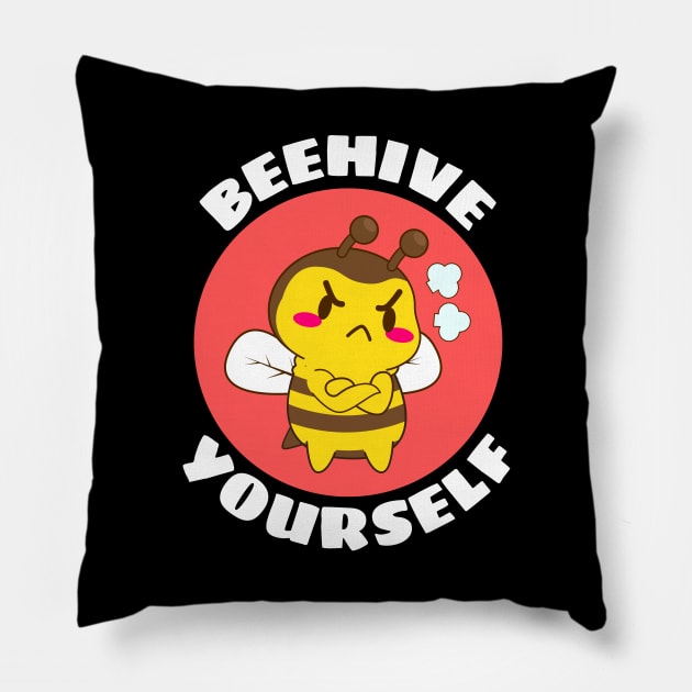 Beehive Yourself | Beekeeper Pun Pillow by Allthingspunny