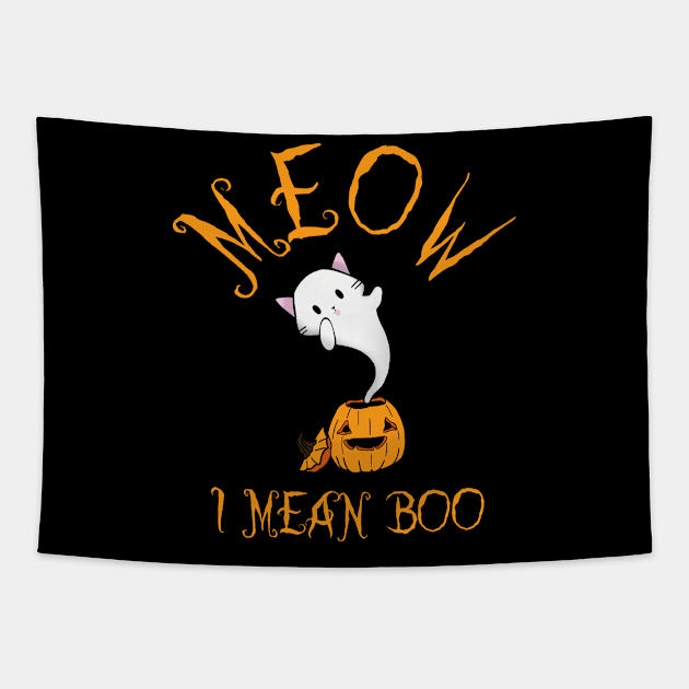 meow, i mean boo for cat lover Tapestry by rsclvisual