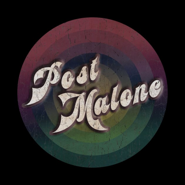 retro vintage circle Post Malone by NamaMarket01