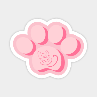 Cat pink design Magnet