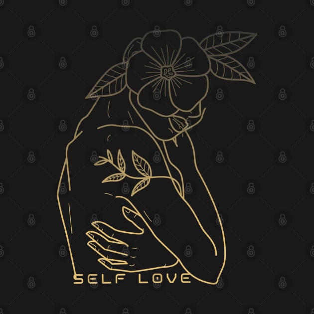 Self love - Self worth Flower Silhouette by Abstract Designs