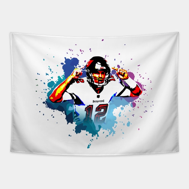 TAMPA BAY BUCCANEERS PLAYER Tapestry by MufaArtsDesigns