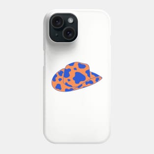 Orange and Light Blue cowboy hat Phone Case