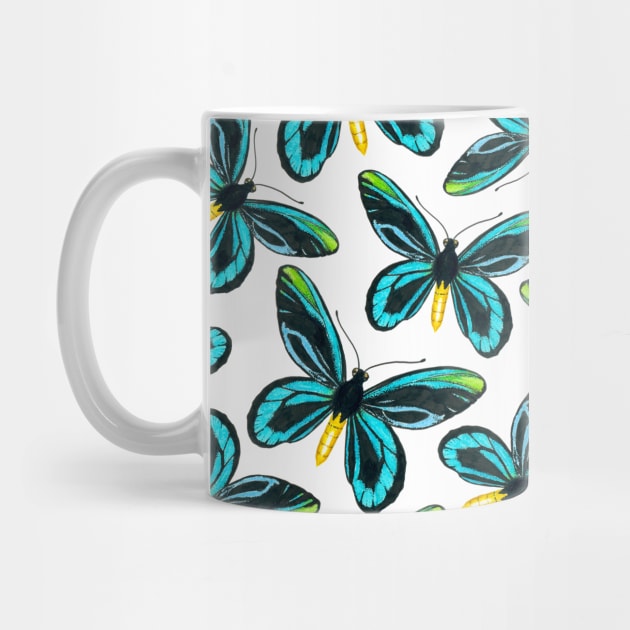 Pretty Butterfly Pattern Travel Mug