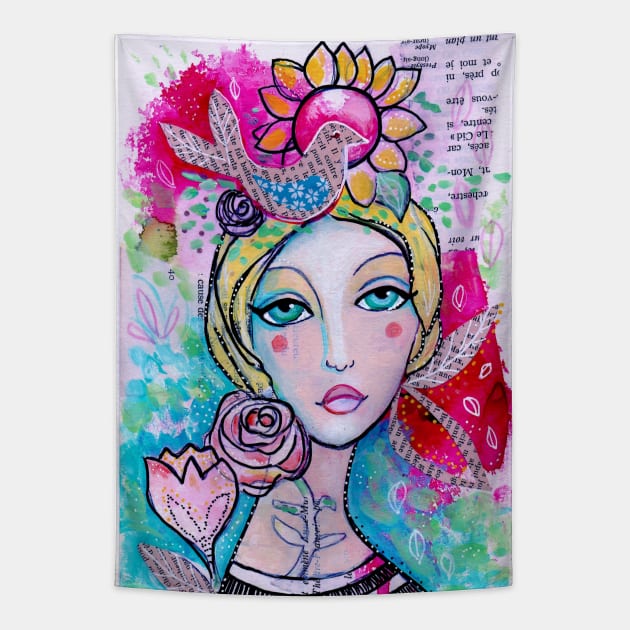 Flower Girl Tapestry by gaea