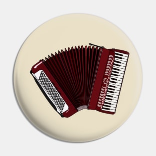 Accordion cartoon illustration Pin