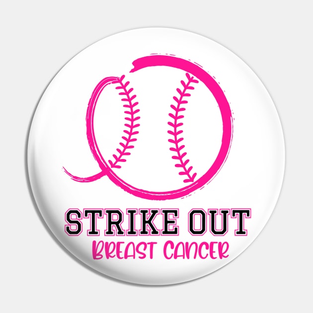 Strike Out Breast Cancer Awareness Baseball Shirts Women Men Pin by Gendon Design