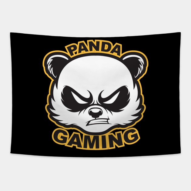 Angry Gaming Panda Tapestry by What.A.Glory